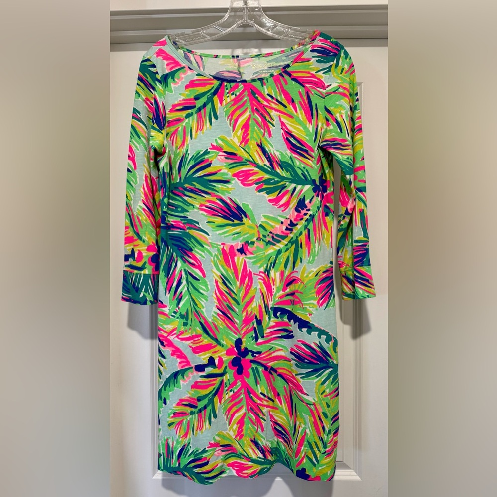 Lilly Pulitzer Multicolor Tropical Brushstroke Dress Size S